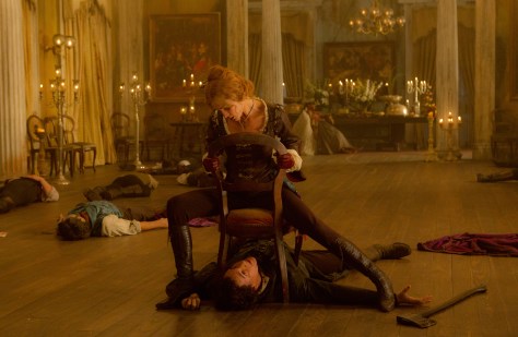 The vampire Vadoma (Erin Wasson) traps Abraham Lincoln (Benjamin Walker) in ABRAHAM LINCOLN: VAMPIRE HUNTER (photo by Stephen Vaughan, courtesy of Twentieth Century Fox Film Corporation. © 2012. All rights reserved.)